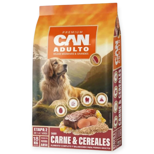 Can Adulto Carne y Cereales 18 kg