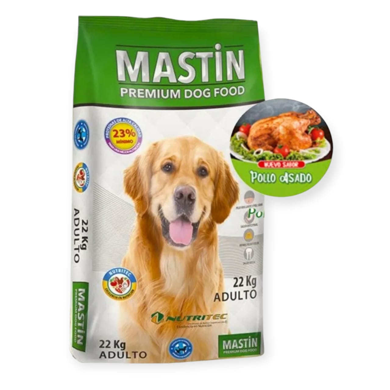 Mastin adultos pollo Asado 22 kg