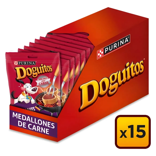 Doguitos Medallones De Carne 65g x15 Unidades