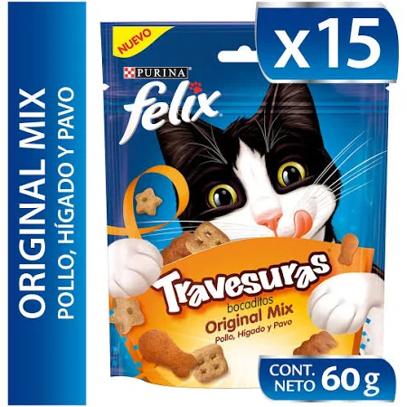 Snacks Para Gato Felix® Travesuras  Original Mix 60g
