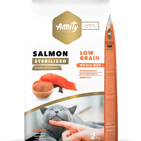 Amity Cat Low Grain Salmón Adulto Esterilizada 2kg