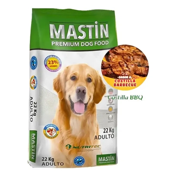 Mastin Perro Adulto Costilla Bbq 22 Kg